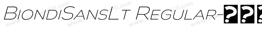 BiondiSansLt Regular字体转换